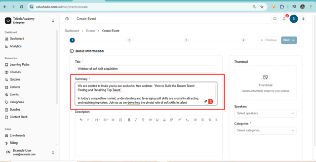 Test course (self based)